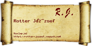 Rotter József névjegykártya